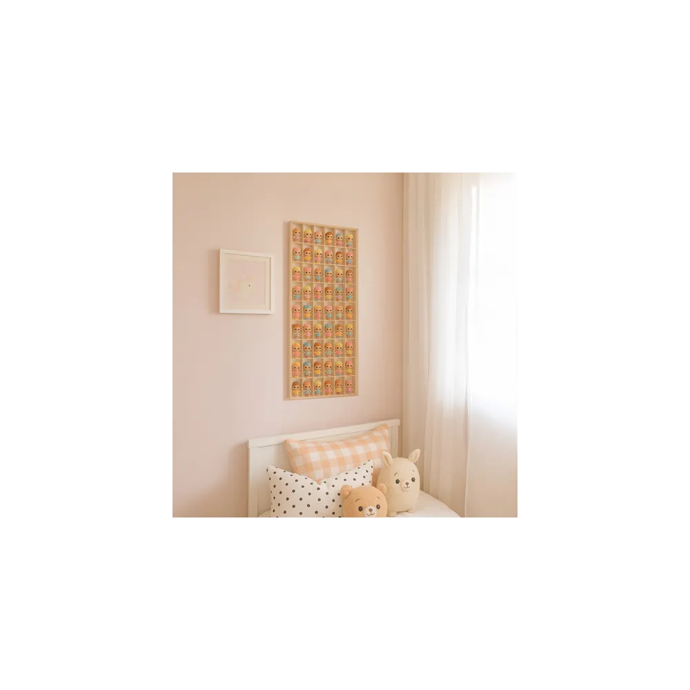 Półka z regulowanymi przegródkami dla lalek i samochodzików