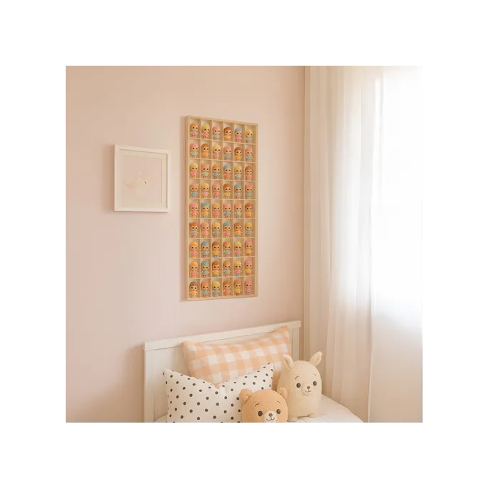 Półka z regulowanymi przegródkami dla lalek i samochodzików