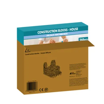 Zbliżenie na różne kształty klocków z zestawu Kruzzel