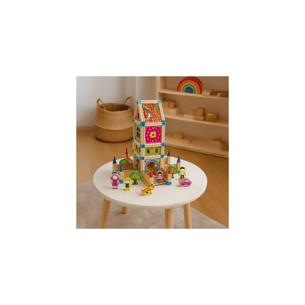 Manualny montaż elementów klocków do tworzenia rozmaitych projektów