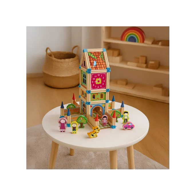 Manualny montaż elementów klocków do tworzenia rozmaitych projektów