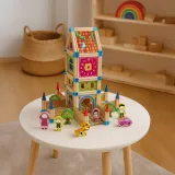 Manualny montaż elementów klocków do tworzenia rozmaitych projektów