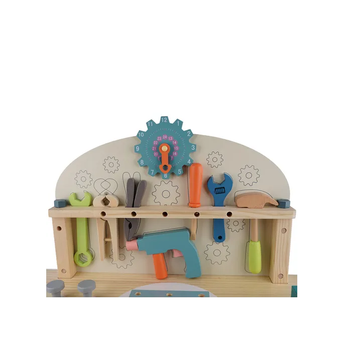 miarka oraz otwory na blacie stołu warsztatowego kruzzel w dużym zbliżeniu