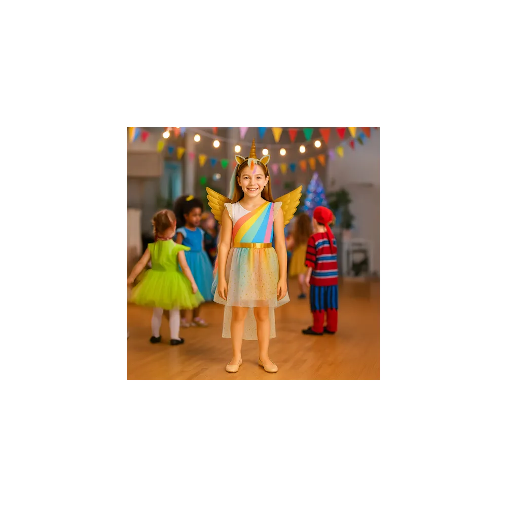 komplet skrzydeł do stroju jednorożca z elastycznymi gumkami