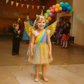 Skrzydła dołączone do zestawu stroju jednorożca dla dzieci