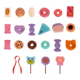 serwis zabawkowy z filiżankami i talerzykami dla dzieci