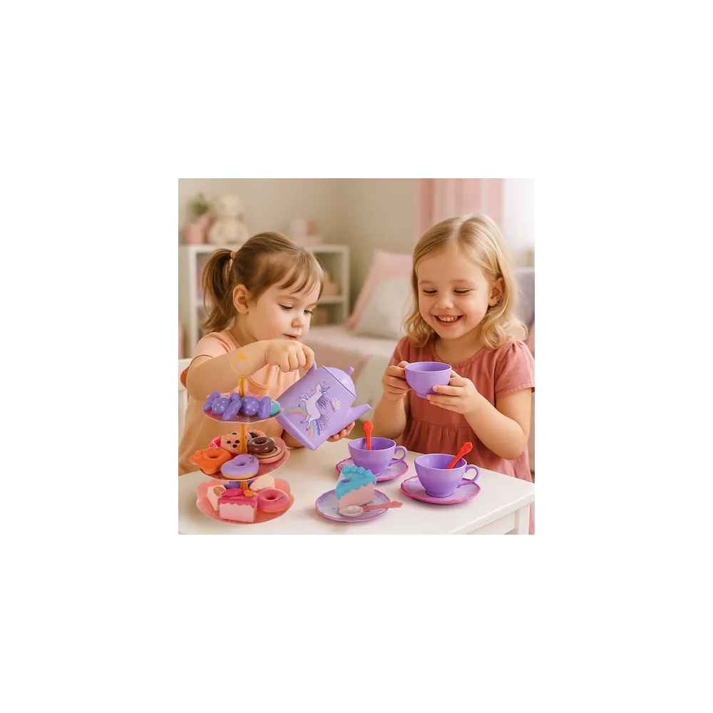 trzypoziomowa patera z imitacjami słodyczy dla dzieci