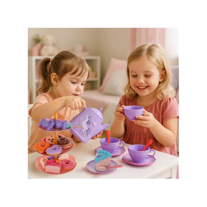 trzypoziomowa patera z imitacjami słodyczy dla dzieci