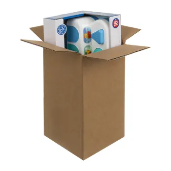 cztery różne pojazdy ukryte w kolorowej bazie zabawki