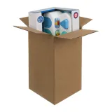 cztery różne pojazdy ukryte w kolorowej bazie zabawki