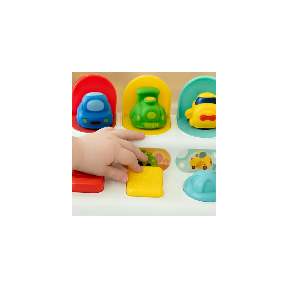 pokaz kolorowej podstawy i elementów sterujących zabawki