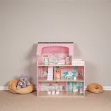 Kolorowe wnętrza wszystkich pięter domku dla lalek Kruzzel