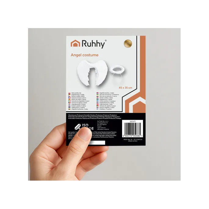 komplet do stylizacji okazjonalnej z lekkimi skrzydłami i aureolą