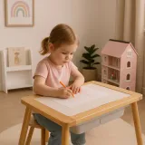 ergonomiczne siedzisko krzesełka kruzzel przy stoliku dla dzieci