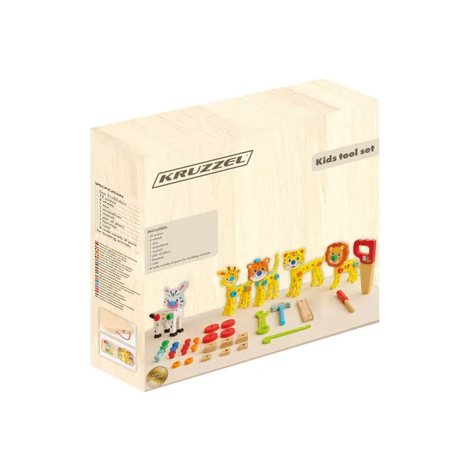 zbliżenie na kolorowe elementy konstrukcyjne zestawu kruzzel 26581