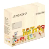 zbliżenie na kolorowe elementy konstrukcyjne zestawu kruzzel 26581