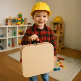 szczegółowy widok na młotek, śrubokręt i piłę z zestawu kruzzel 26581