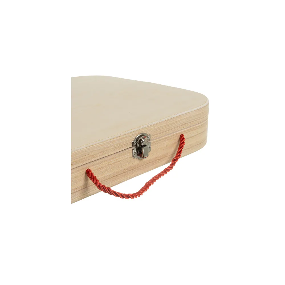 drewniana skrzynka kruzzel złożona i gotowa do przenoszenia