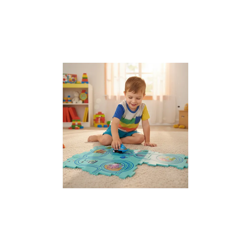 Element zestawu puzzle tor 24851 z widocznymi naklejkami dekoracyjnymi