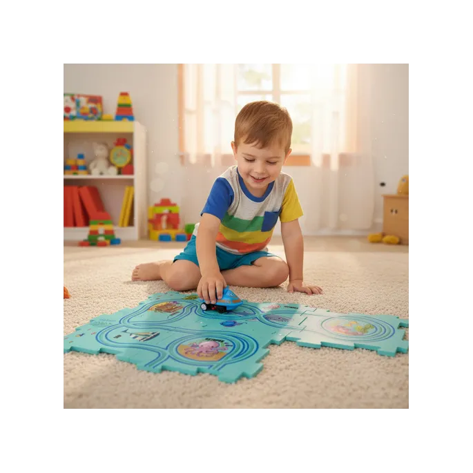 Element zestawu puzzle tor 24851 z widocznymi naklejkami dekoracyjnymi