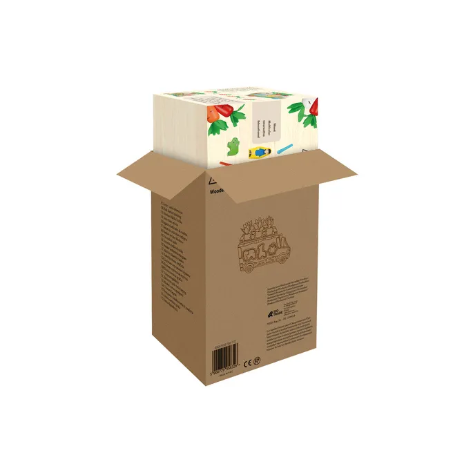 domek do sortowania kształtów drewniany z elementami