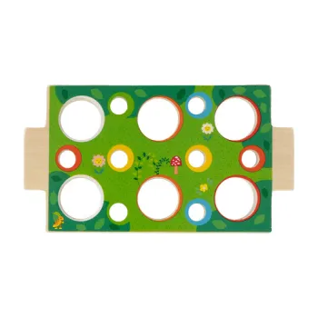 dziecięcy sorter drewniany mobilny autko z elementami