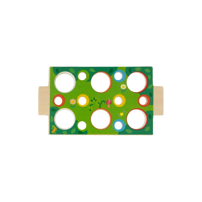 dziecięcy sorter drewniany mobilny autko z elementami