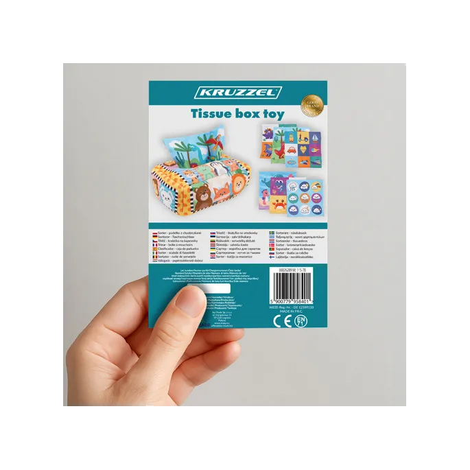 Kolorowe chusteczki materiałowe wysuwane z pudełka Kruzzel