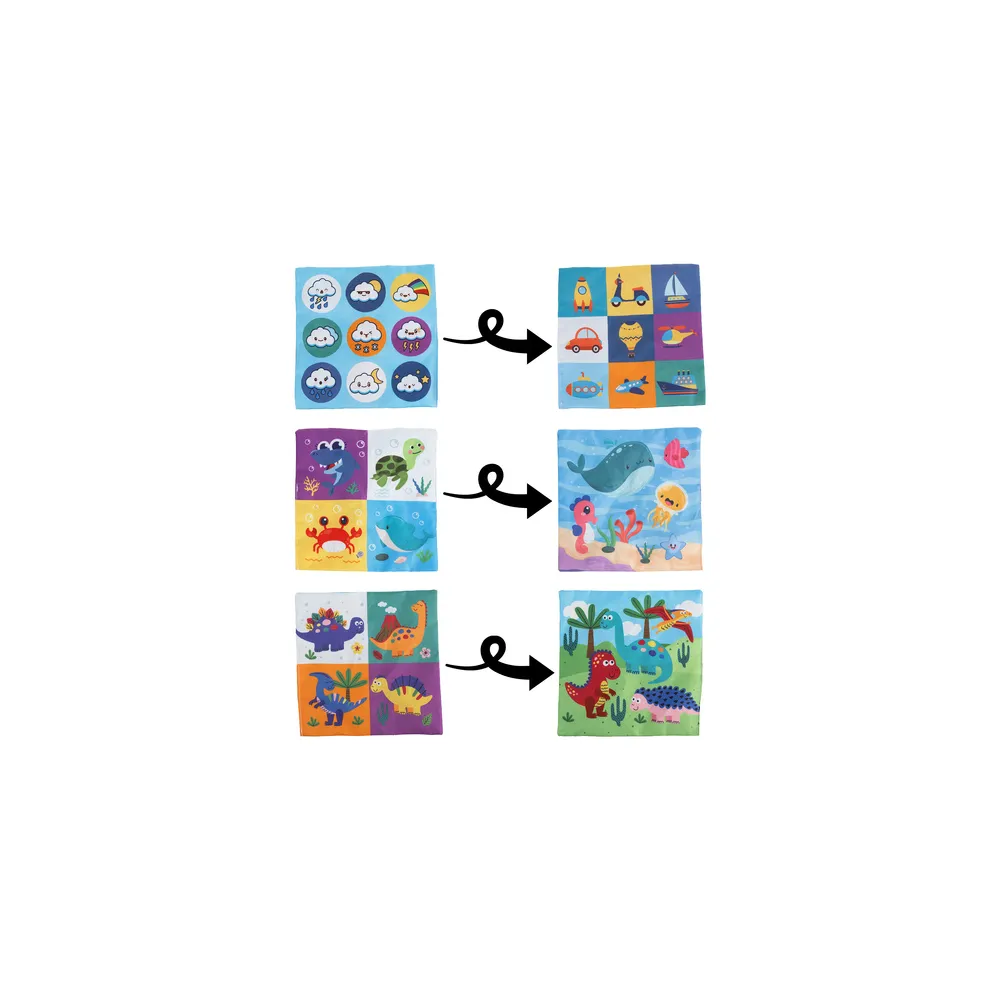 Pudełko z chusteczkami Kruzzel 26289 podczas zabawy z dzieckiem