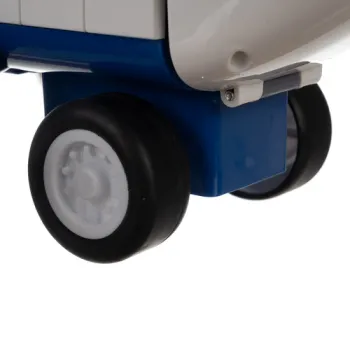 widok efektów świetlnych samolotu policyjnego rozkładanego