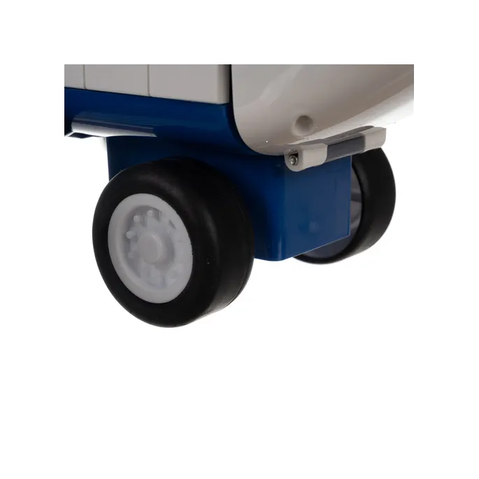 widok efektów świetlnych samolotu policyjnego rozkładanego