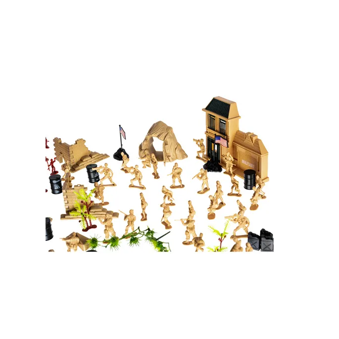 Zestaw żołnierzyków w czterech kolorach z bazy wojskowej