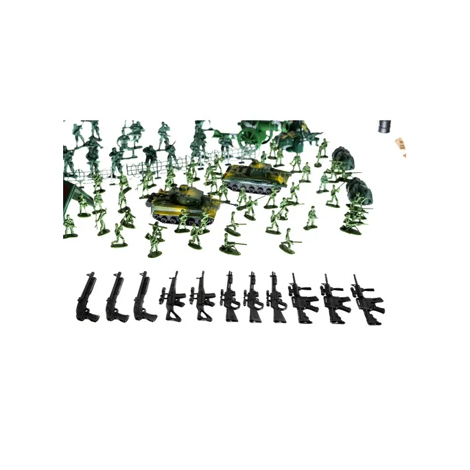 Dziecko układające scenariusz bitwy za pomocą zestawu 300 elementów