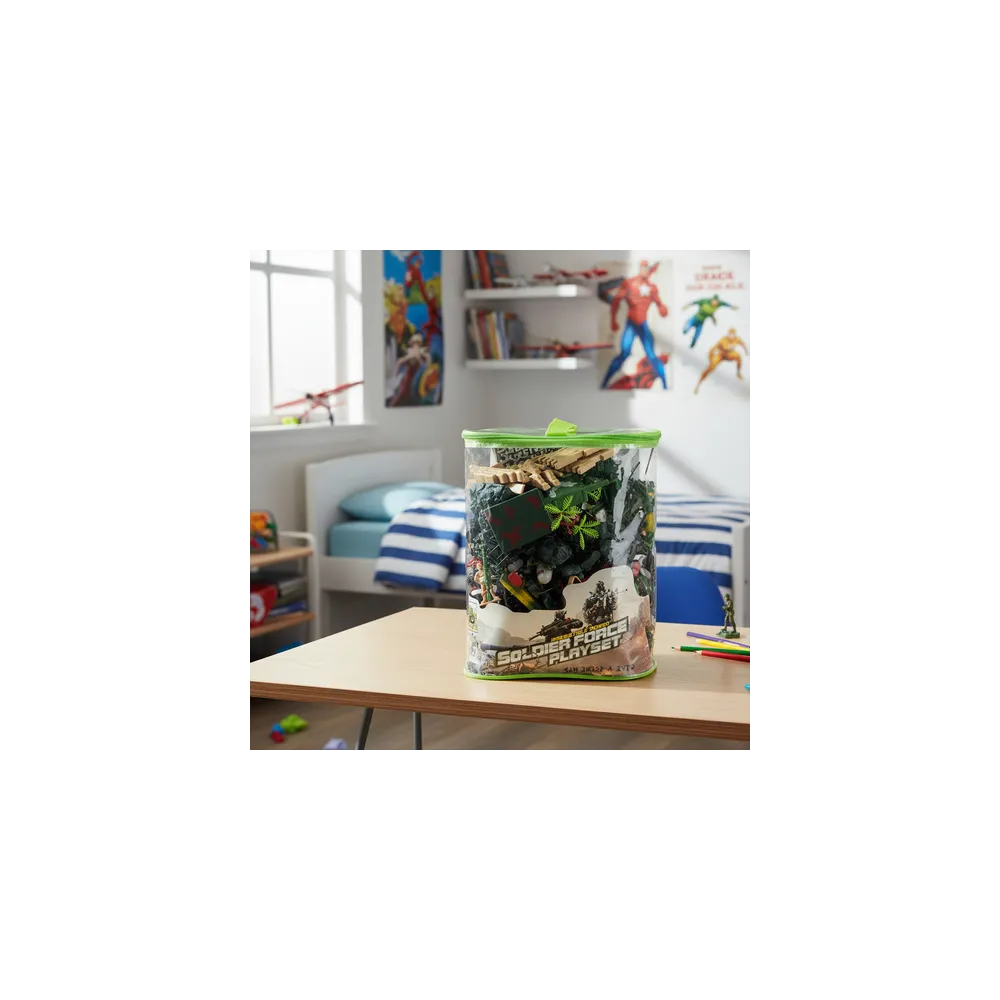 Drzewa i zasieki z zestawu baza wojskowa 300 elementów w szczególe