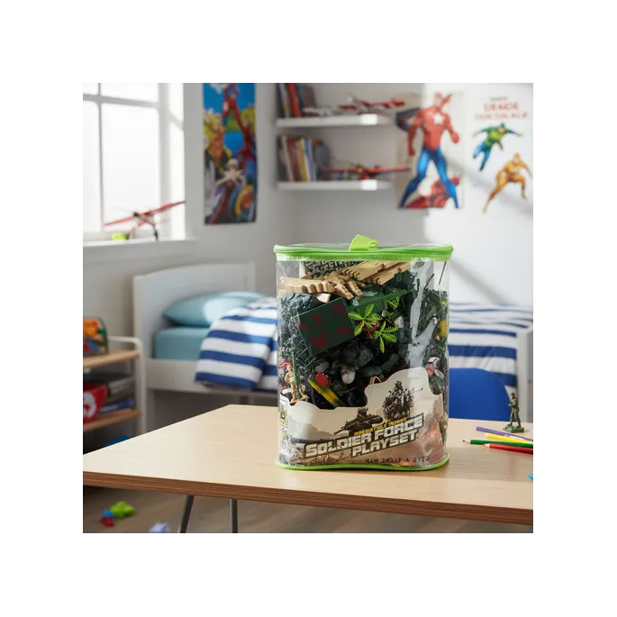 Drzewa i zasieki z zestawu baza wojskowa 300 elementów w szczególe