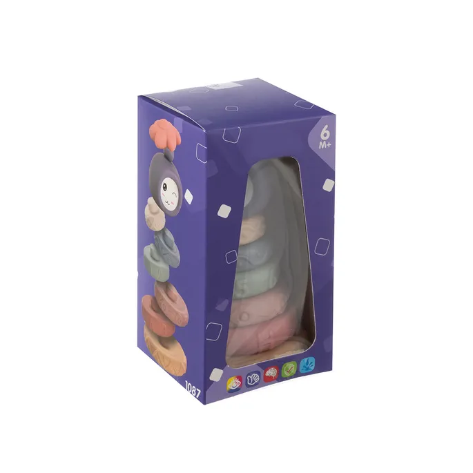 Zbliżenie na klocki sensoryczne o różnych kolorach i fakturach