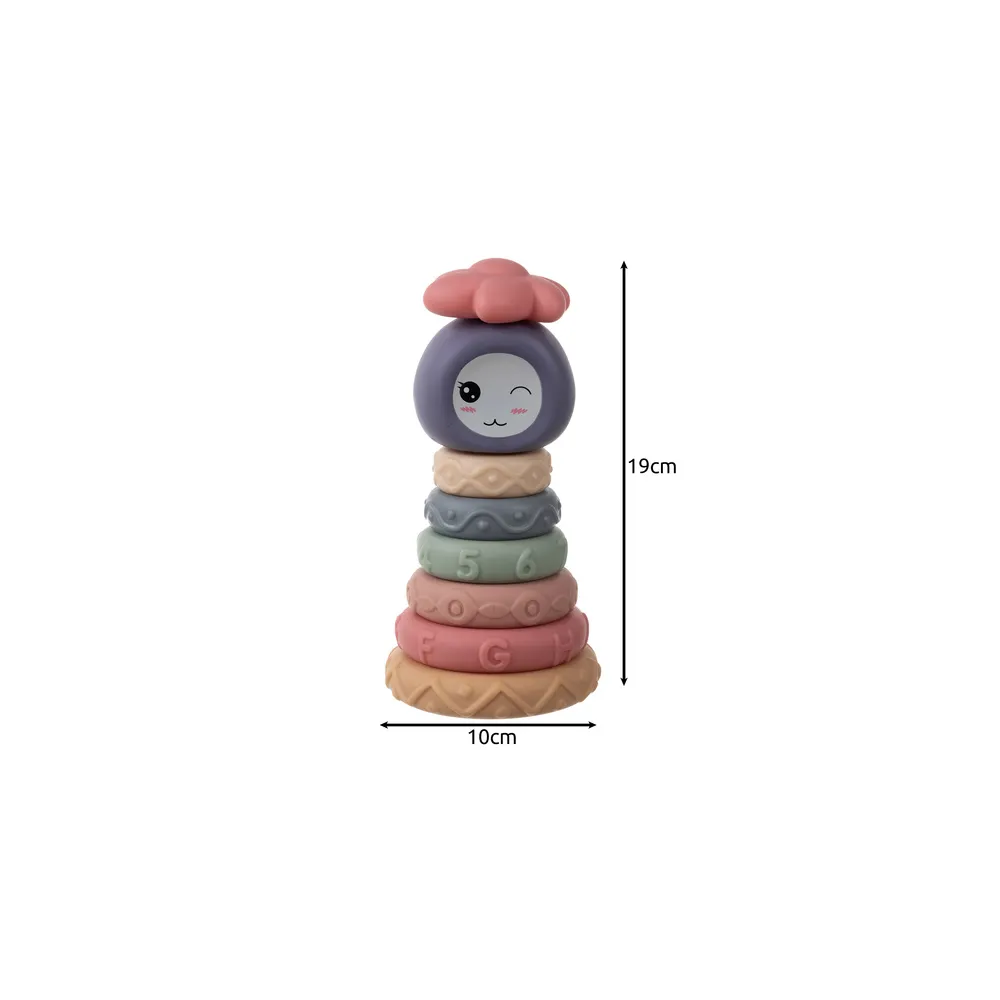 Kolorowe klocki sensoryczne 26718 rozłożone na płasko