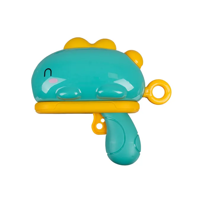 dinozaur w akcji – moment wystrzału piłeczki w kierunku tarczy