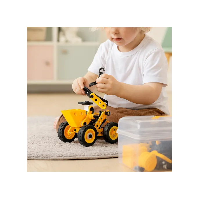 książeczka ze wzorami w zestawie klocków pojazdy 100 el.