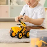 książeczka ze wzorami w zestawie klocków pojazdy 100 el.