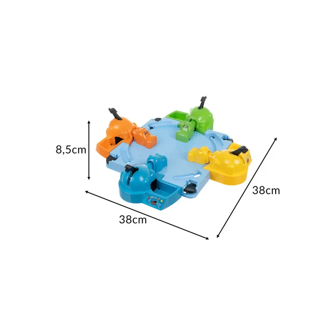 zbliżenie na żółtego hipopotama podczas łapania kulki