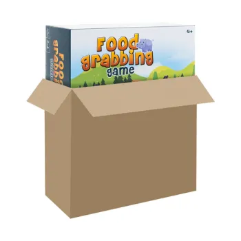 elementy zestawu gry Głodne hipcie ułożone na stole