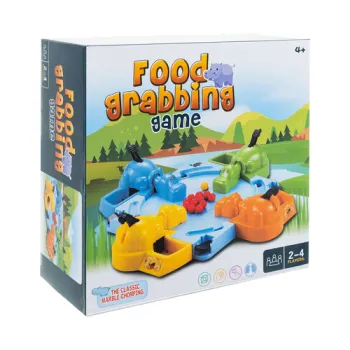 plansza do gry z zestawem hipopotamów w różnych kolorach