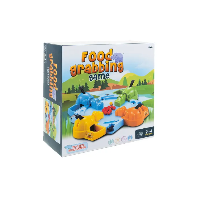 plansza do gry z zestawem hipopotamów w różnych kolorach