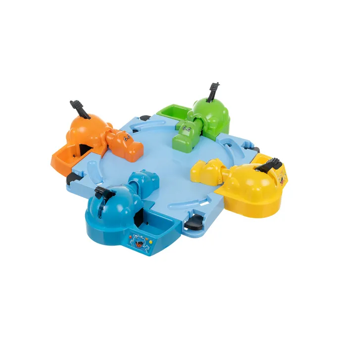 ręka naciskająca dźwignię hipopotama w grze Głodne hipcie