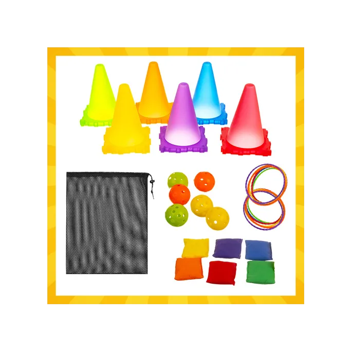 Zbliżenie na woreczki gimnastyczne w zestawie Kruzzel 26514