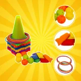 Elementy zestawu do ćwiczeń koordynacyjnych dla dzieci Kruzzel 26514