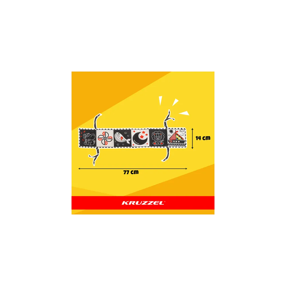 Zabawka sensoryczna w formie miękkiej książeczki z motywami zwierząt