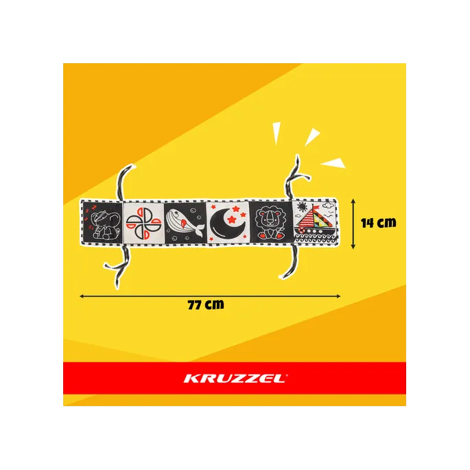 Zabawka sensoryczna w formie miękkiej książeczki z motywami zwierząt