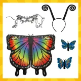 zestaw stroju motylka kruzzel 26765, wszystkie elementy obok siebie